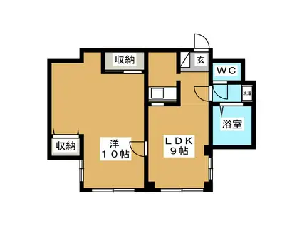 ノースルミエール(1LDK/1階)の間取り写真