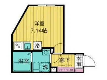 クリオ ラモード神楽坂(ワンルーム/4階)の間取り写真