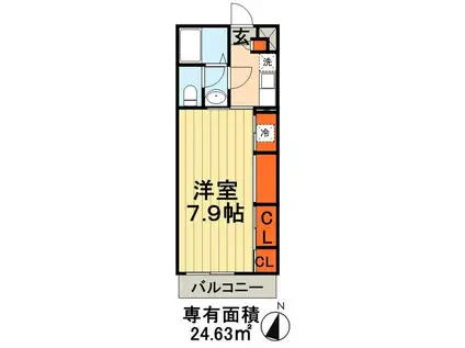 リブリ・EVER GREENII(1K/3階)の間取り写真