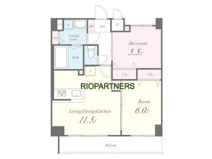 コンフォース堀切(1SLDK/4階)の間取り写真
