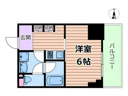 ルフォンプログレ堺筋本町タワーレジデンス(1K/13階)の間取り写真