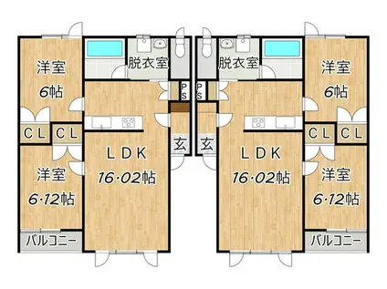 TOWN RADIANT(2LDK/3階)の間取り写真