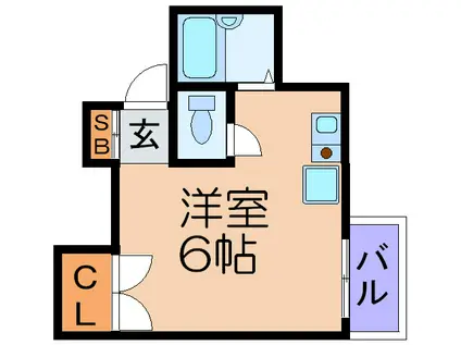 サンフラットI(ワンルーム/3階)の間取り写真