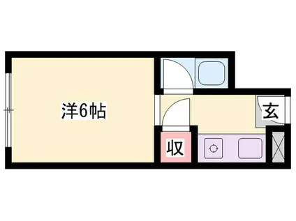 千鳥川ドミトリー(1K/2階)の間取り写真