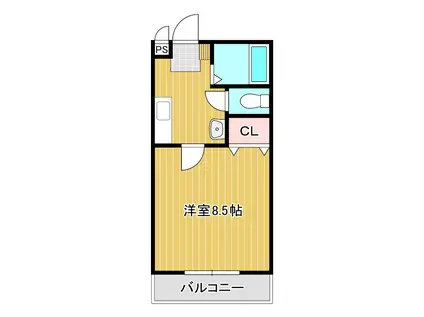 シティステイション弐番館(1K/2階)の間取り写真