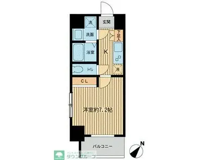 PRIMAL MACHIDA(1K/11階)の間取り写真