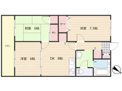 コーラルリーフ(3DK/3階)の間取り写真