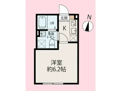 PENNY LANE(1K/2階)の間取り写真