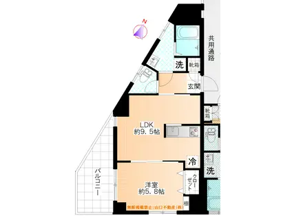 ベルス旭が丘(1LDK/3階)の間取り写真