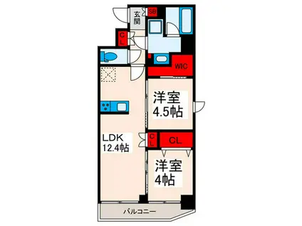 アーバンパーク日暮里II(2LDK/3階)の間取り写真