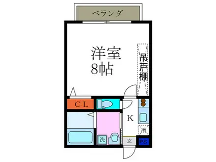 アークリード五条堀川(1K/3階)の間取り写真