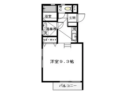 ナテュール(ワンルーム/1階)の間取り写真