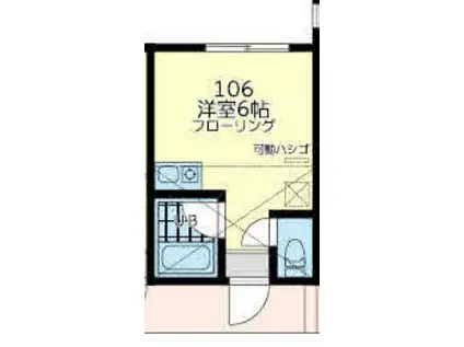 ユナイト屏風浦ブルーリッジの杜(ワンルーム/1階)の間取り写真