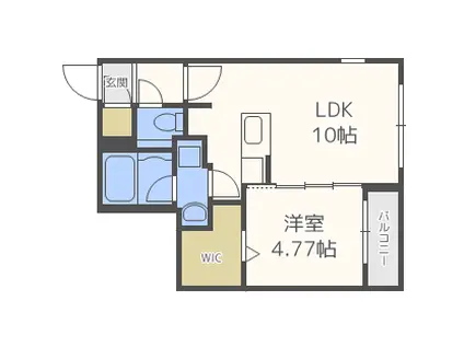 オリゾンテ(1LDK/4階)の間取り写真