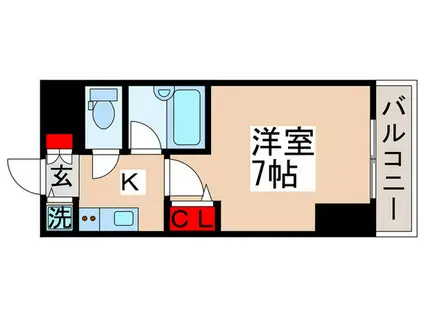 エマーレ行徳(1K/4階)の間取り写真