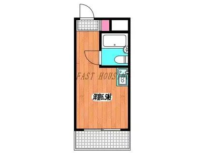 TOP市谷薬王寺(ワンルーム/3階)の間取り写真