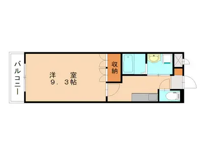 ボンヌールコートK(1K/1階)の間取り写真