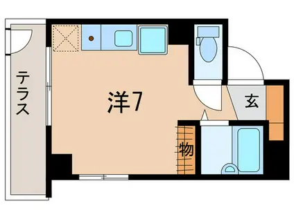 ヴィラセゾン・文京ガーデン(ワンルーム/1階)の間取り写真