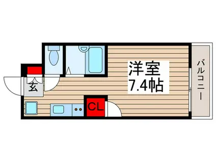 ラグジュアリーガーデン東松戸(ワンルーム/10階)の間取り写真