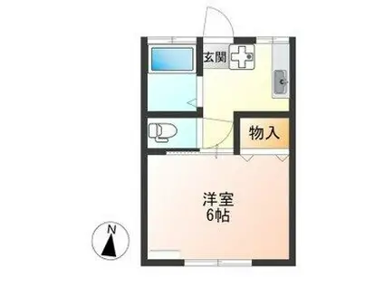 石井ハイツB(1K/2階)の間取り写真