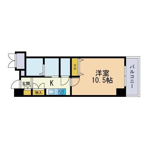 メープル博多倶楽部(1K/12階)の間取り写真