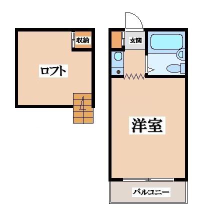 ケープロフト(1K/4階)の間取り写真