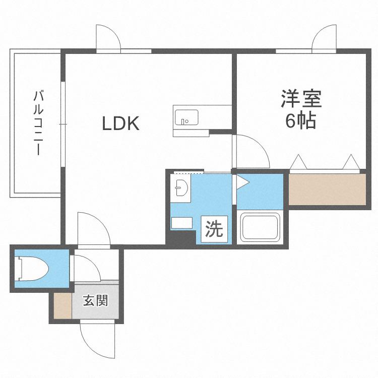 NID・NORD(1LDK/2階)の間取り写真