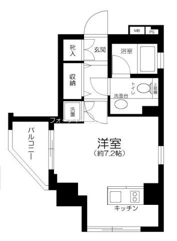 アクロス文京(ワンルーム/11階)の間取り写真