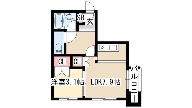 セジュール金山(ワンルーム/4階)の間取り写真