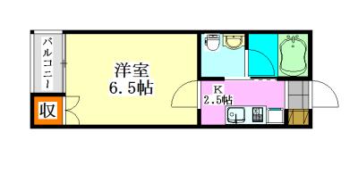 ジーメゾン十条ウエスト(1K/1階)の間取り写真