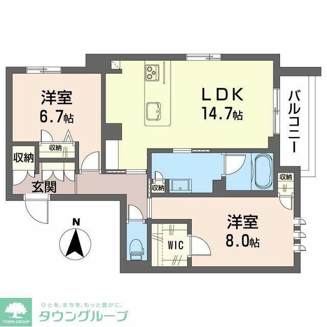 プルミエール境南町(2LDK/3階)の間取り写真