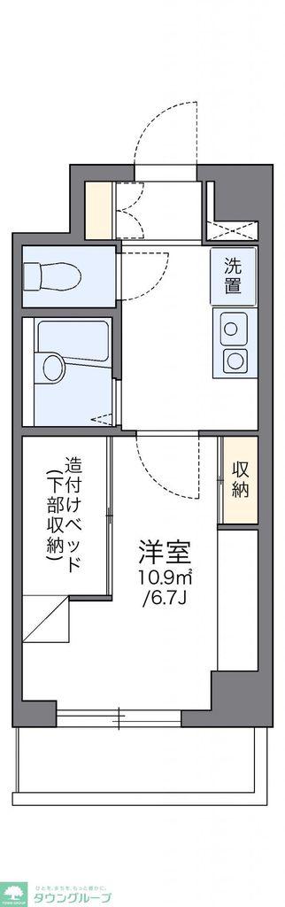 レオパレス宇田川町マンション(1K/2階)の間取り写真