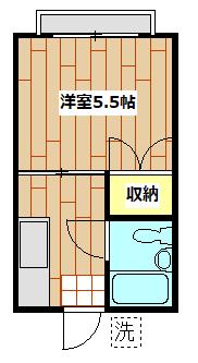 第2鈴木コーポ(1K/2階)の間取り写真