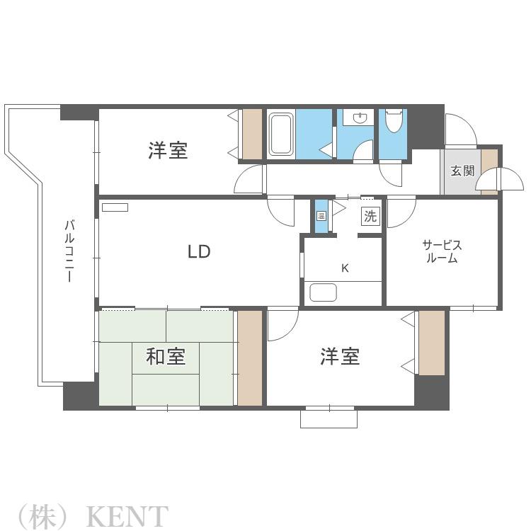 リラハイツ表参道(4LDK/3階)の間取り写真