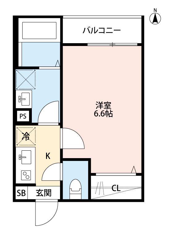 ROBOT HOME日進(1K/2階)の間取り写真