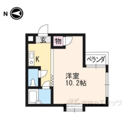 メゾンドルミネ(1K/3階)の間取り写真