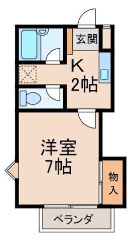 グリーンフル梅田II(1K/2階)の間取り写真