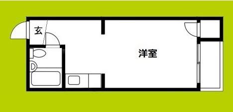 マンションMK2(ワンルーム/2階)の間取り写真