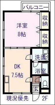 フィネス木之庄(1DK/1階)の間取り写真