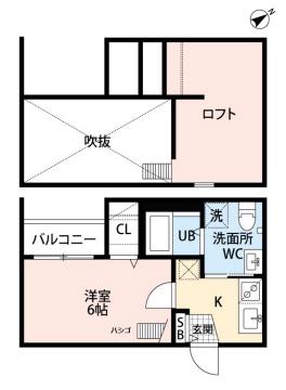 ディアコートアール(1K/2階)の間取り写真