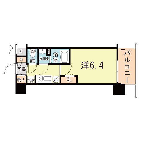 プレサンス塚本ミッドマーク(1K/8階)の間取り写真