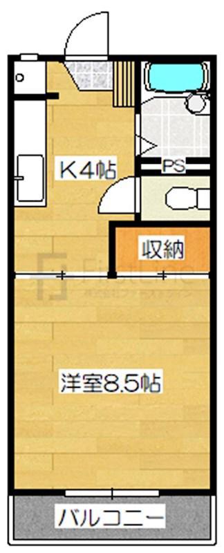 カーサアルカディア(1K/2階)の間取り写真