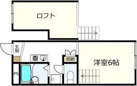 MIRAIE松降通(1K/2階)の間取り写真