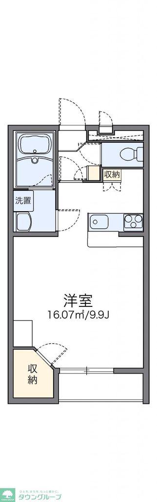 レオパレスマンダリーヌII(1K/1階)の間取り写真