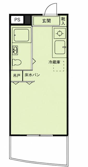 ヒルサイド373(ワンルーム/5階)の間取り写真