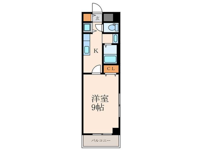 ナセールありなが(1K/2階)の間取り写真