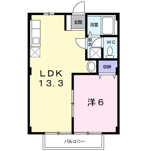STハイツ(1LDK/2階)の間取り写真