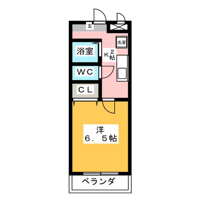 エスポアトミタ(1K/4階)の間取り写真