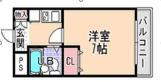 リアライズ逆瀬川(ワンルーム/2階)の間取り写真