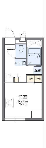 レオパレスダイガ(1K/1階)の間取り写真
